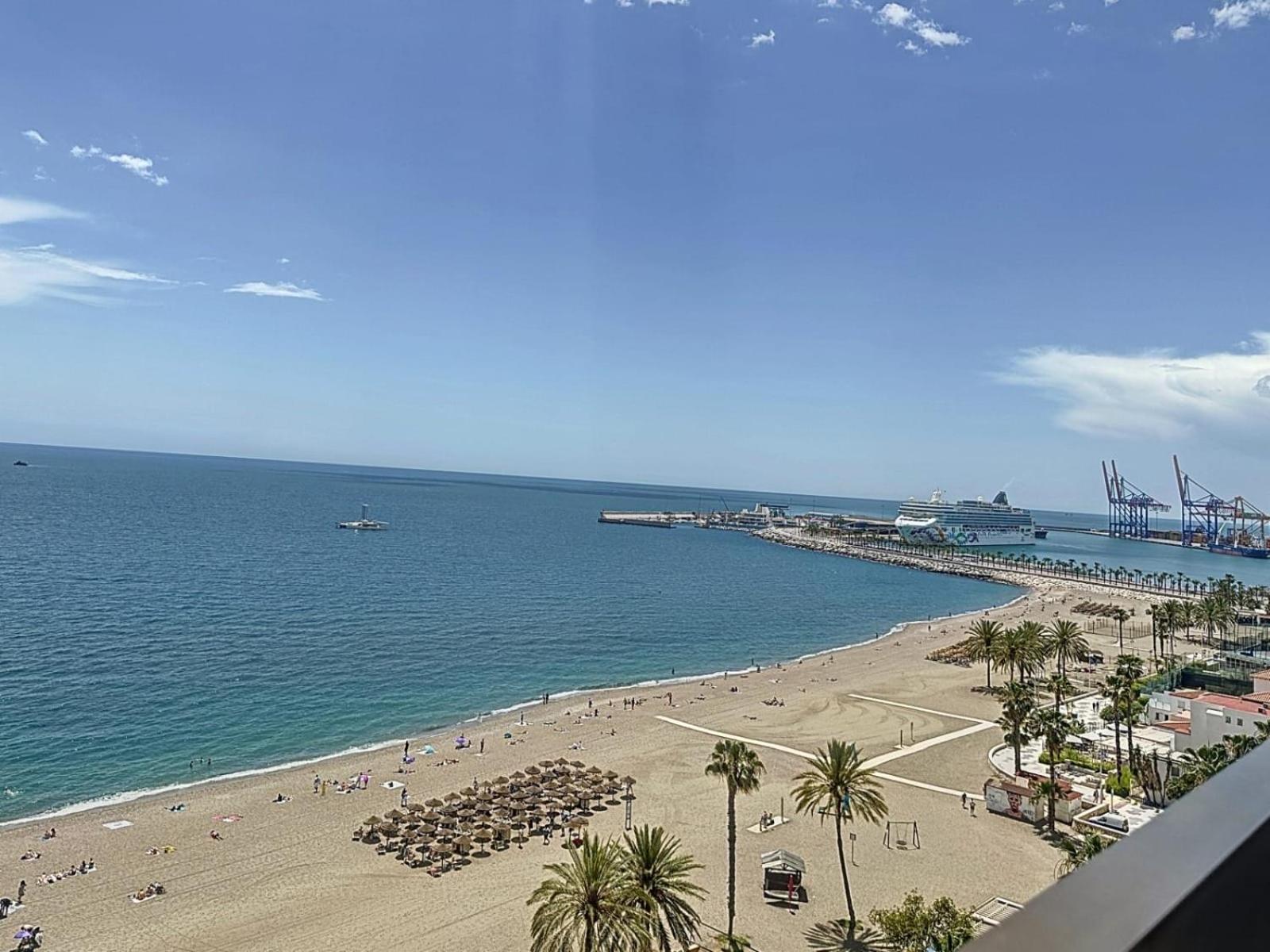 Апартаменты Espectaculares Vistas Al Mar Playa Malagueta Малага Экстерьер фото